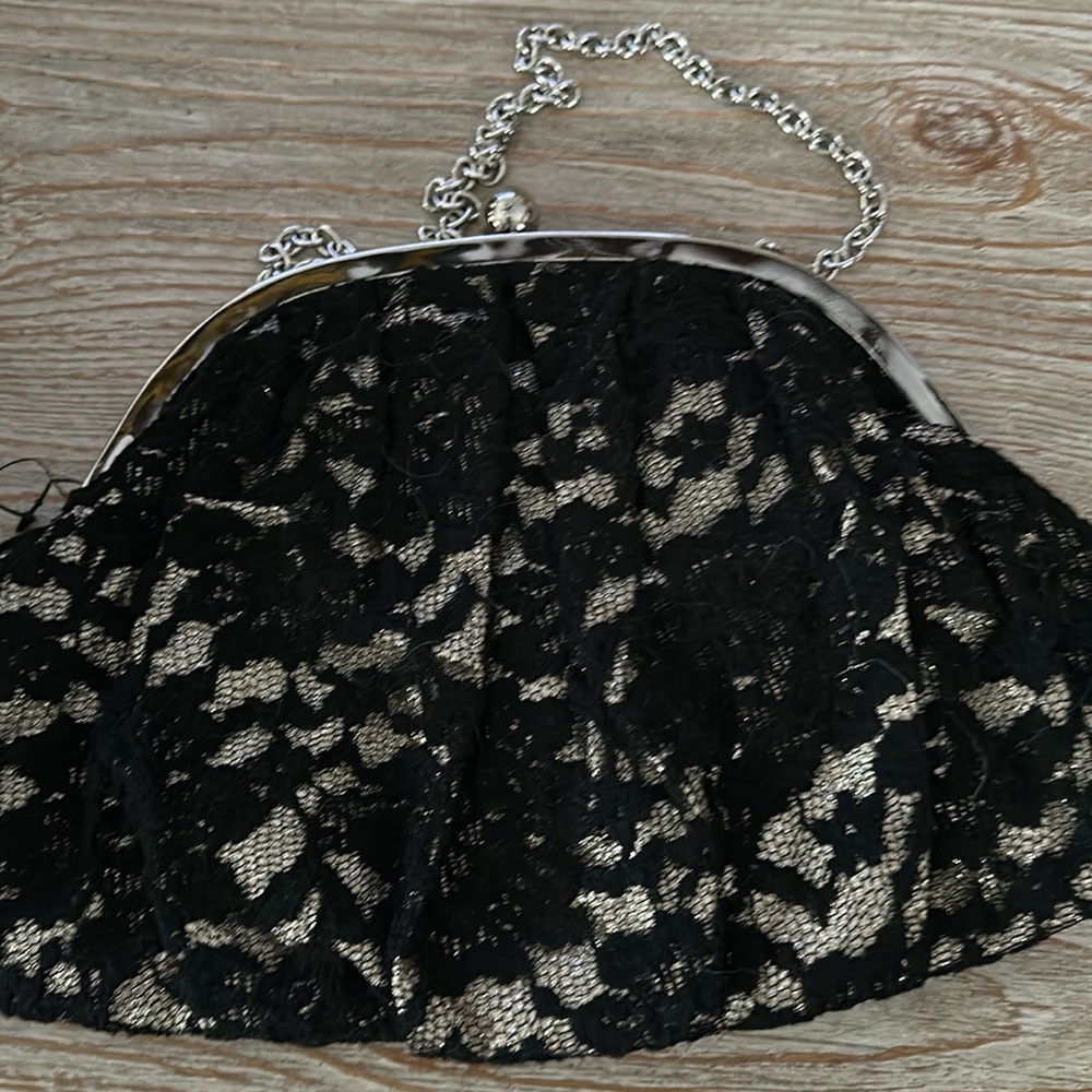 The Many Moods of Poppie Jones | Black Lace Clutch